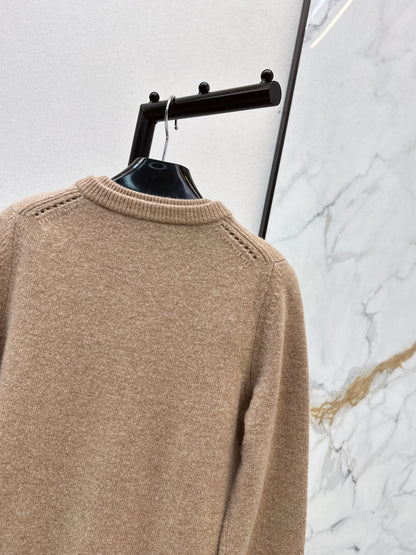 Knitted faux two-piece sweater