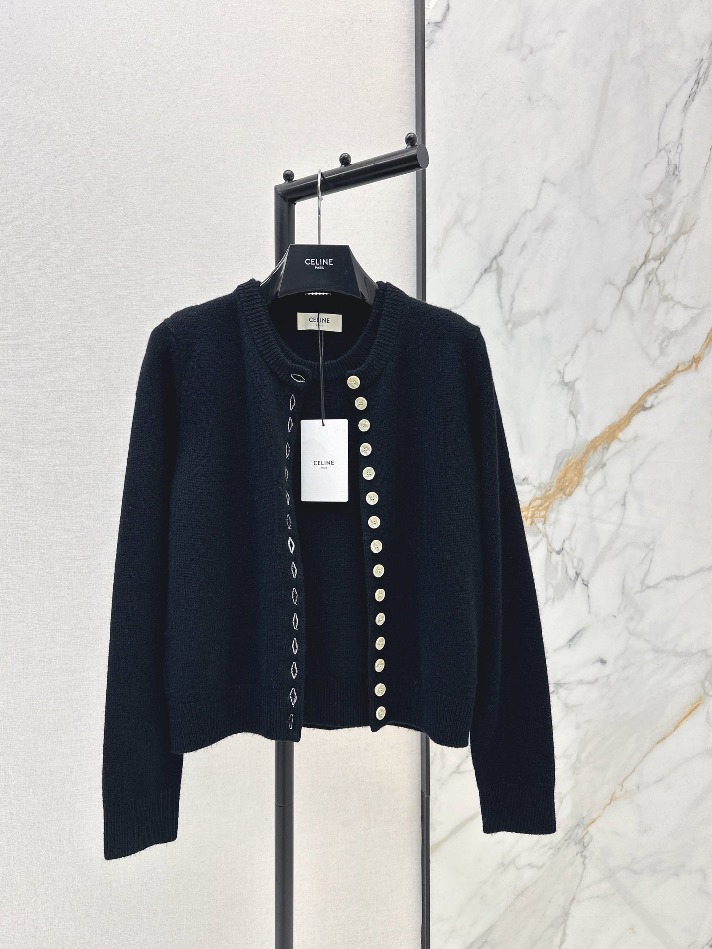 Knitted faux two-piece sweater