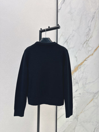 Knitted faux two-piece sweater