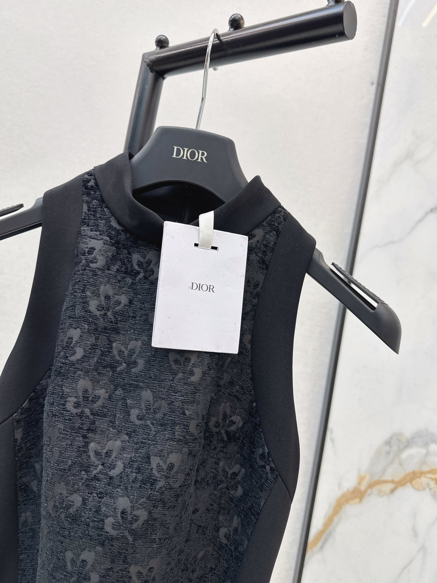 Embossed Jacquard Belt Dress