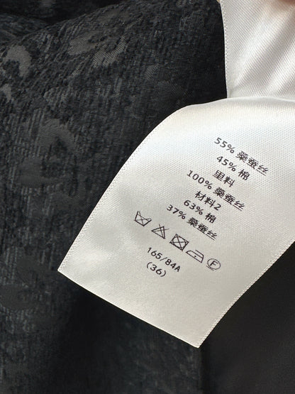 Embossed Jacquard Belt Dress
