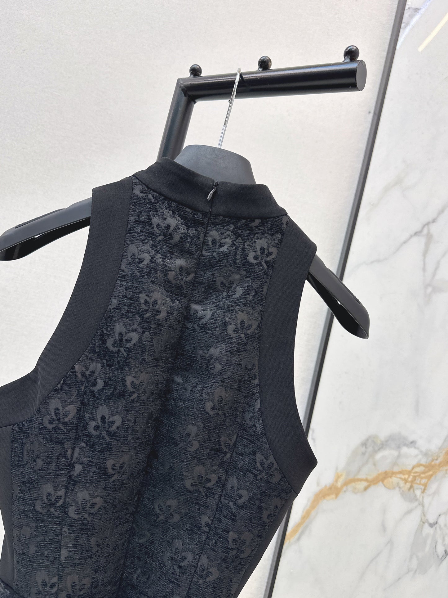 Embossed Jacquard Belt Dress
