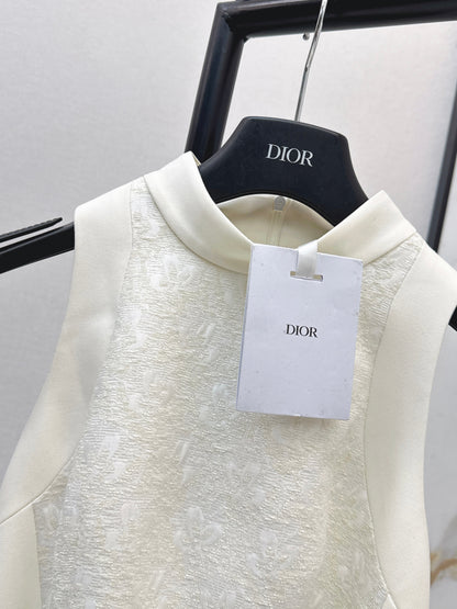 Embossed Jacquard Belt Dress
