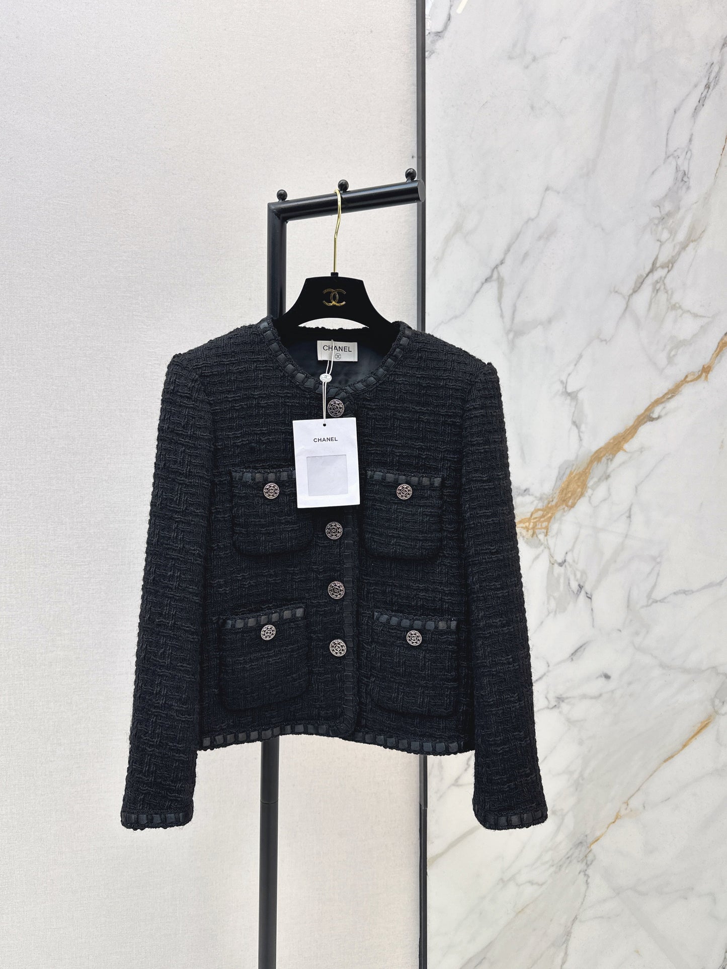 Woven Tweed Coat