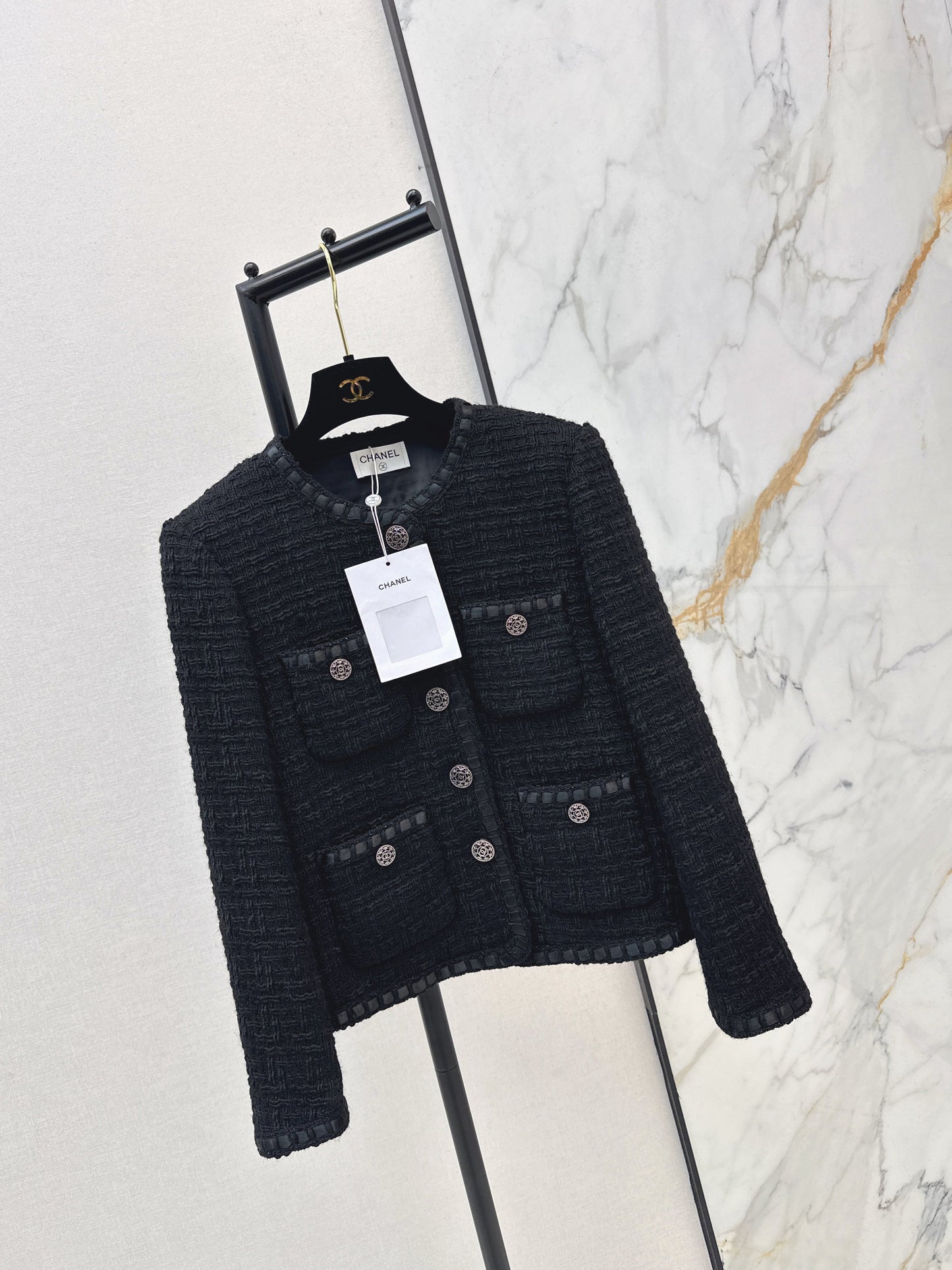Woven Tweed Coat