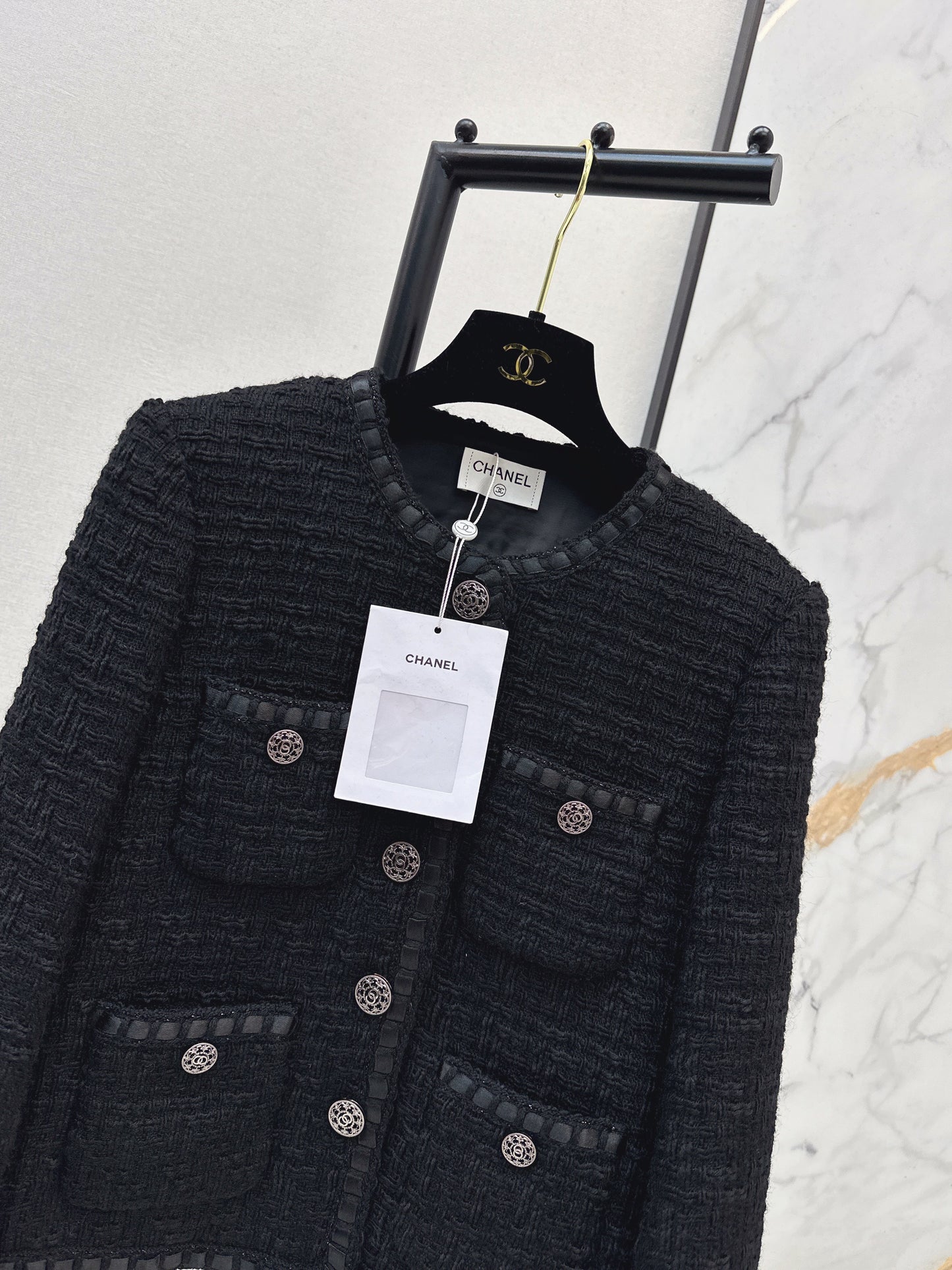 Woven Tweed Coat