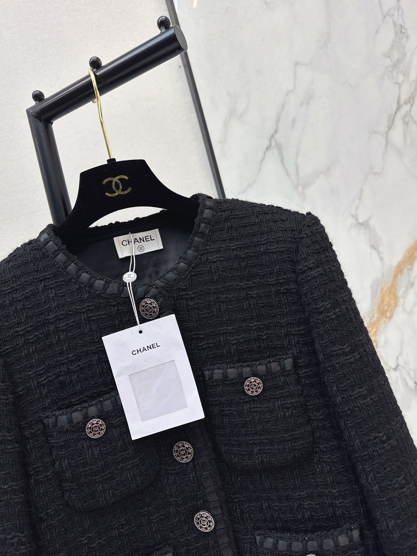 Woven Tweed Coat