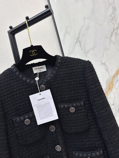 Woven Tweed Coat
