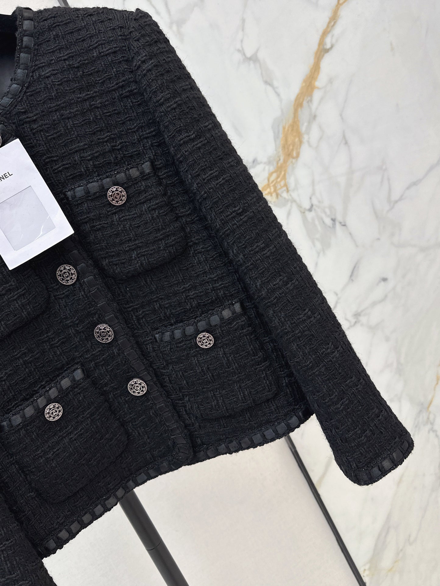 Woven Tweed Coat