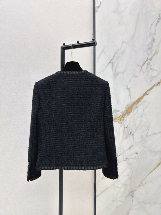 Woven Tweed Coat