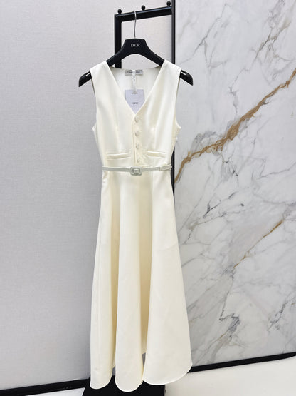 Sleeveless mini dress with bow