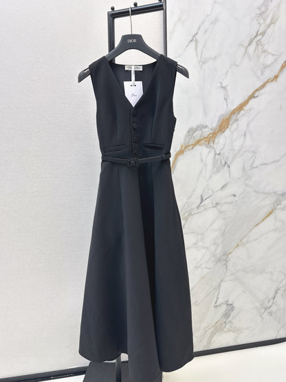 Sleeveless mini dress with bow