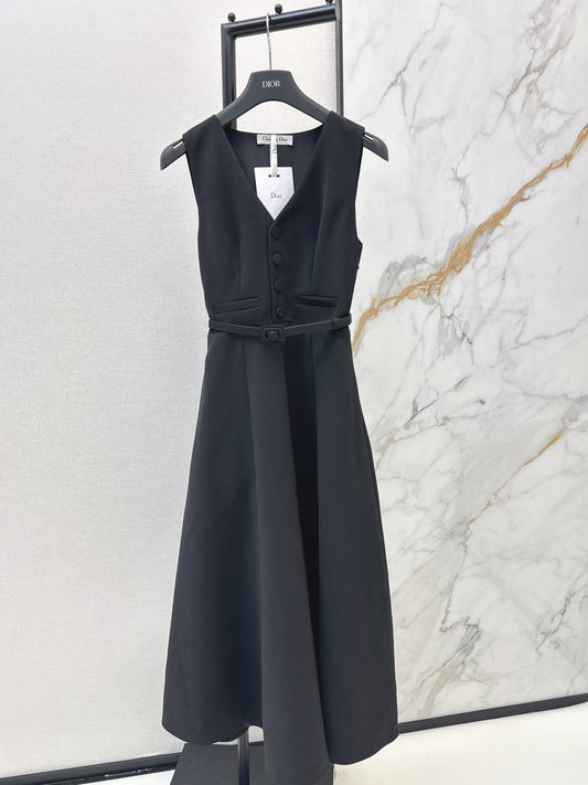 Sleeveless mini dress with bow