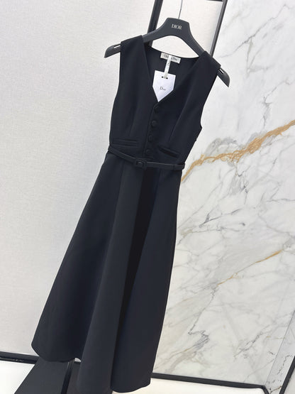 Sleeveless mini dress with bow