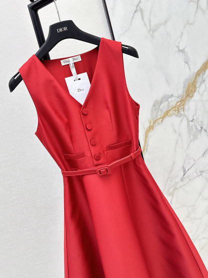 Sleeveless mini dress with bow