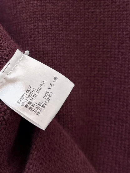 Asymmetrical crew neck sweater
