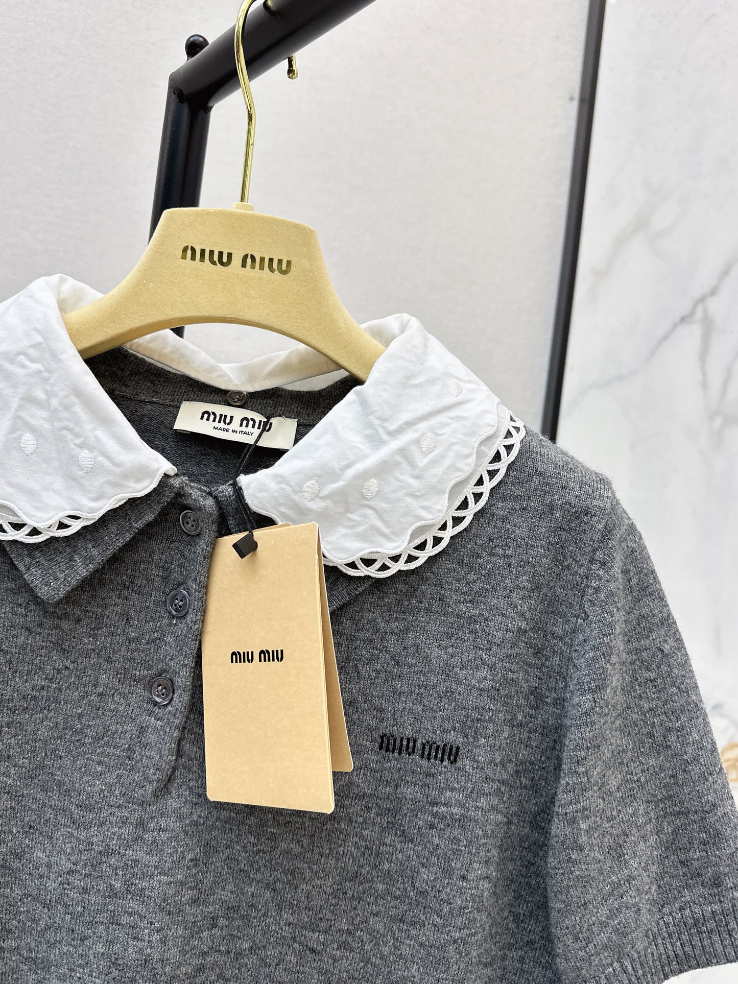 Detachable Collar Polo Shirt