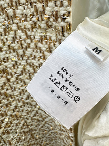 Small stand-up collar knitted cardigan