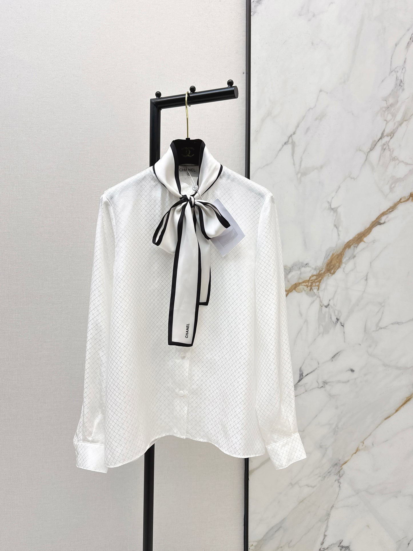Silk Shirt with Ribbon