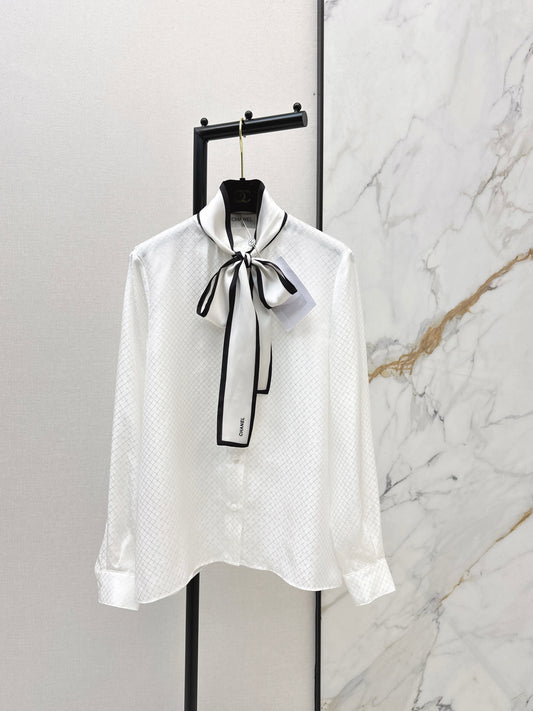 Silk Shirt with Ribbon