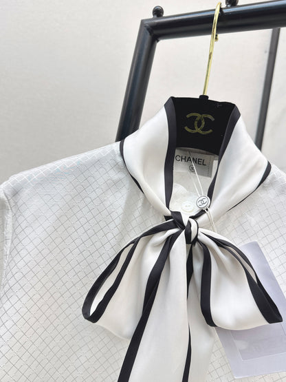 Silk Shirt with Ribbon