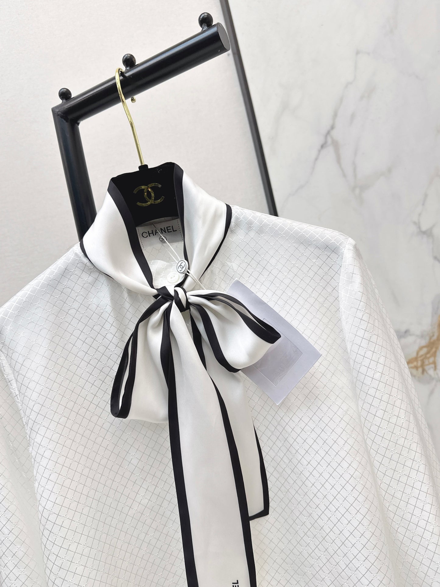 Silk Shirt with Ribbon