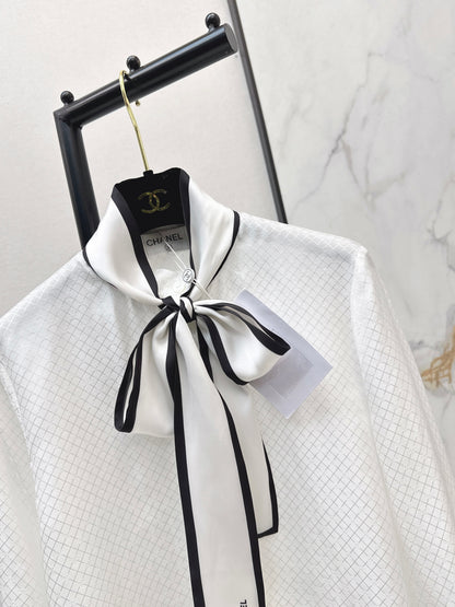 Silk Shirt with Ribbon