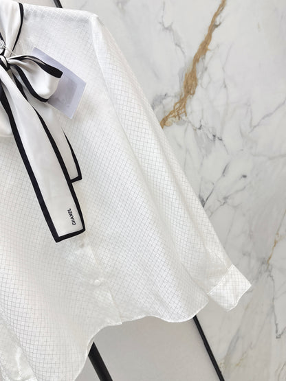 Silk Shirt with Ribbon