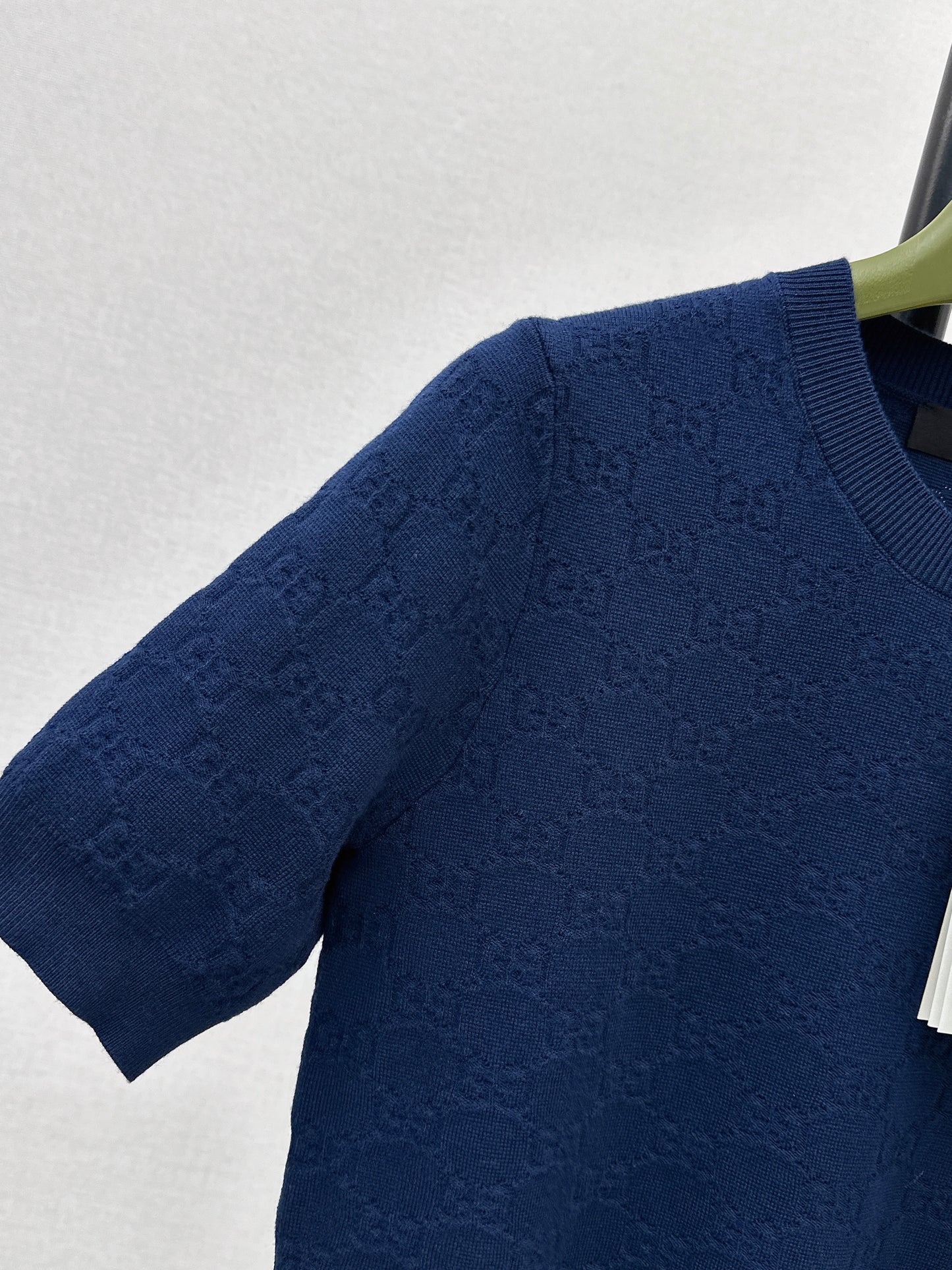 Jacquard Knit Short-Sleeve Top