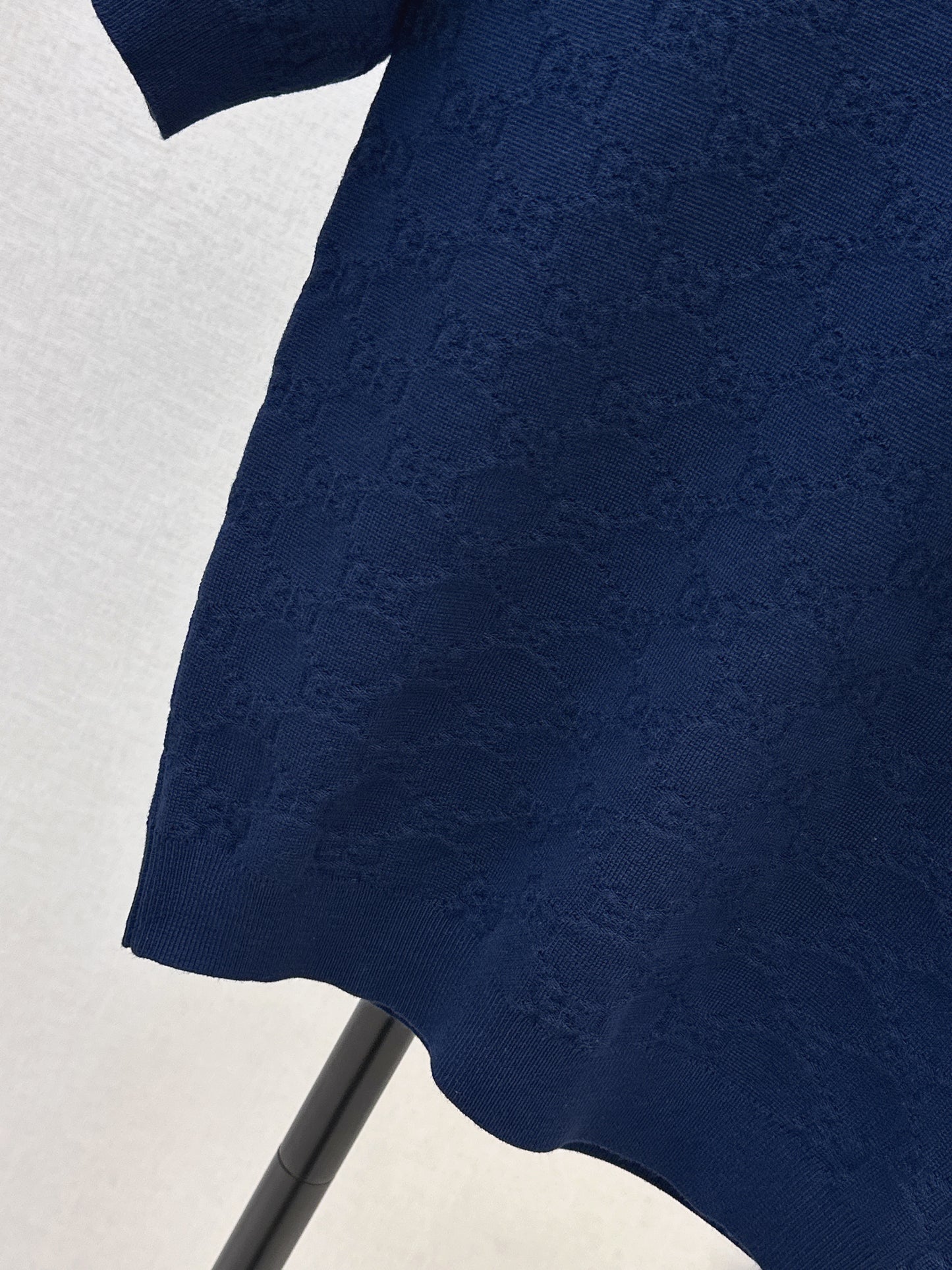 Jacquard Knit Short-Sleeve Top