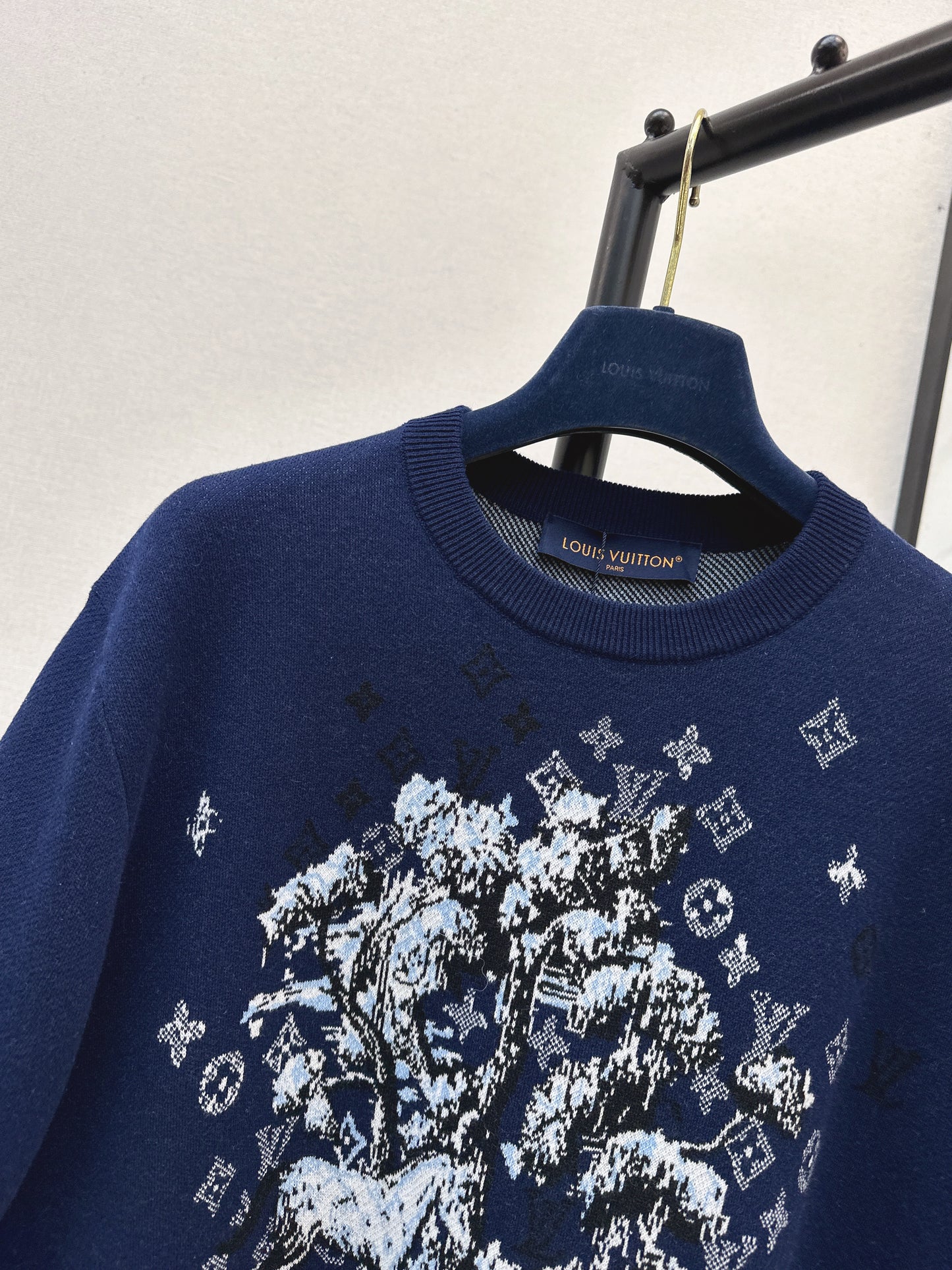 Monogram Pattern Intarsia T-Shirt