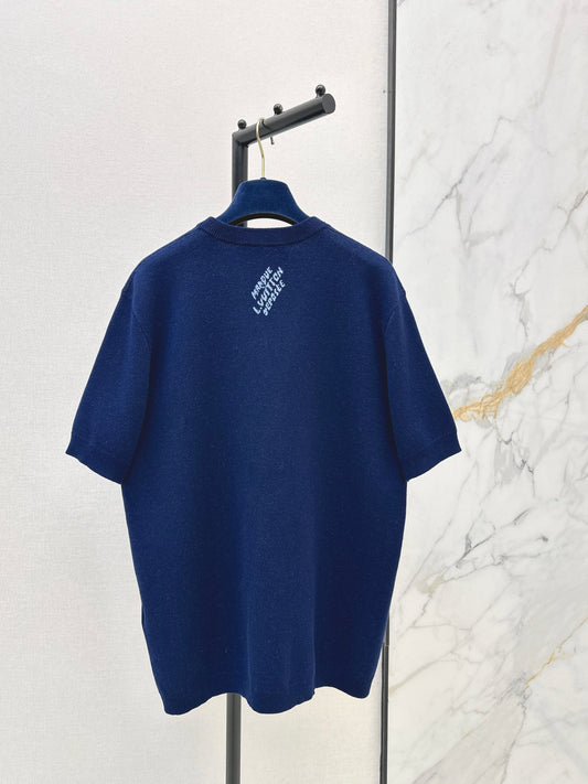 Monogram Pattern Intarsia T-Shirt