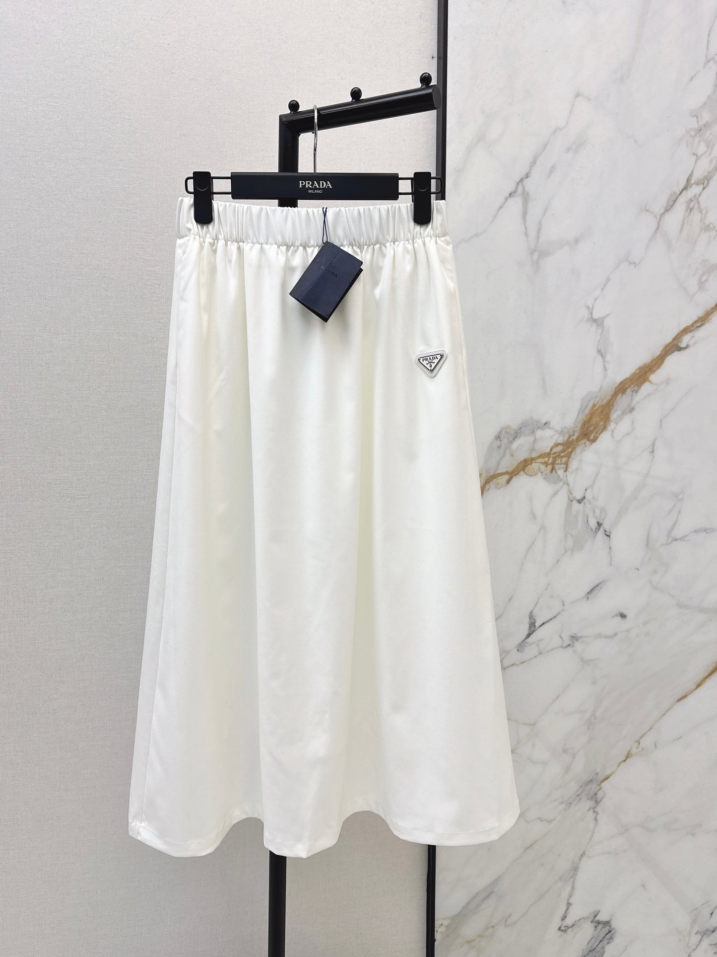 Triangle Logo Midi Skirt