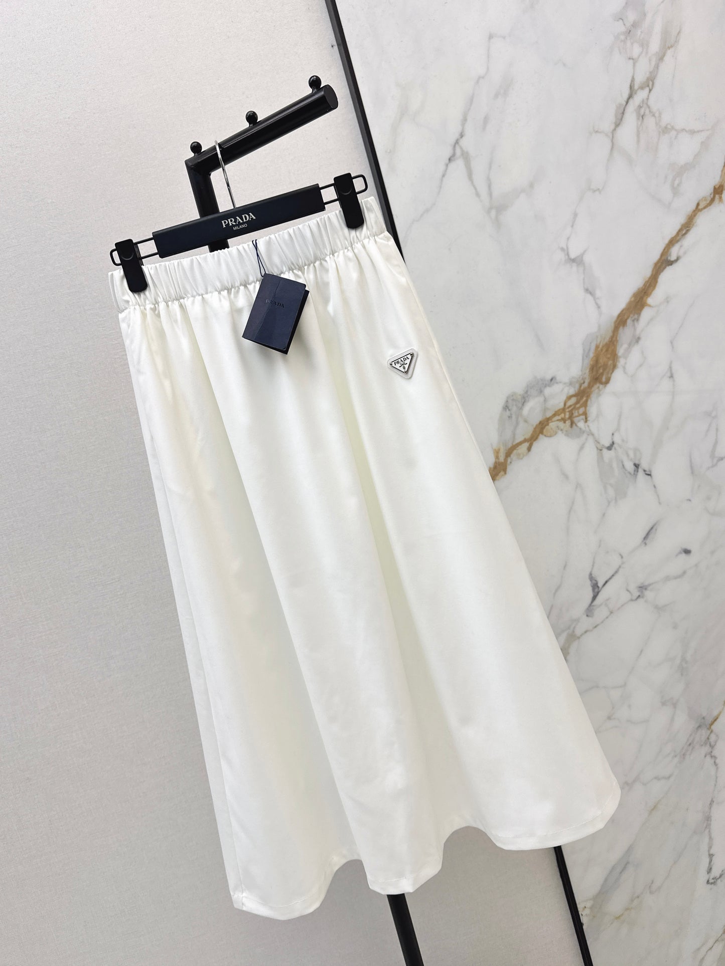 Triangle Logo Midi Skirt