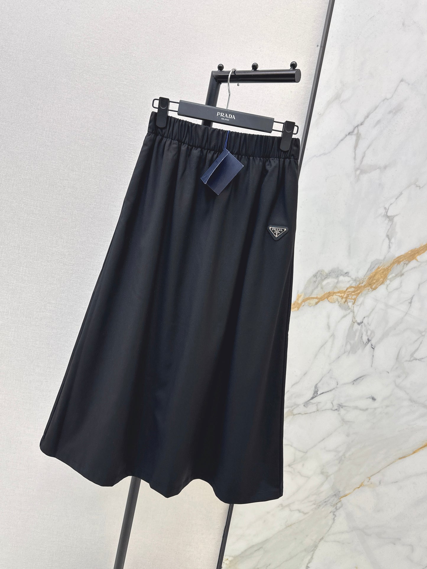 Triangle Logo Midi Skirt