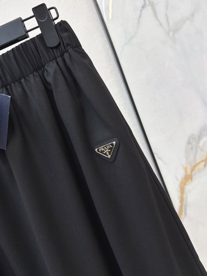 Triangle Logo Midi Skirt