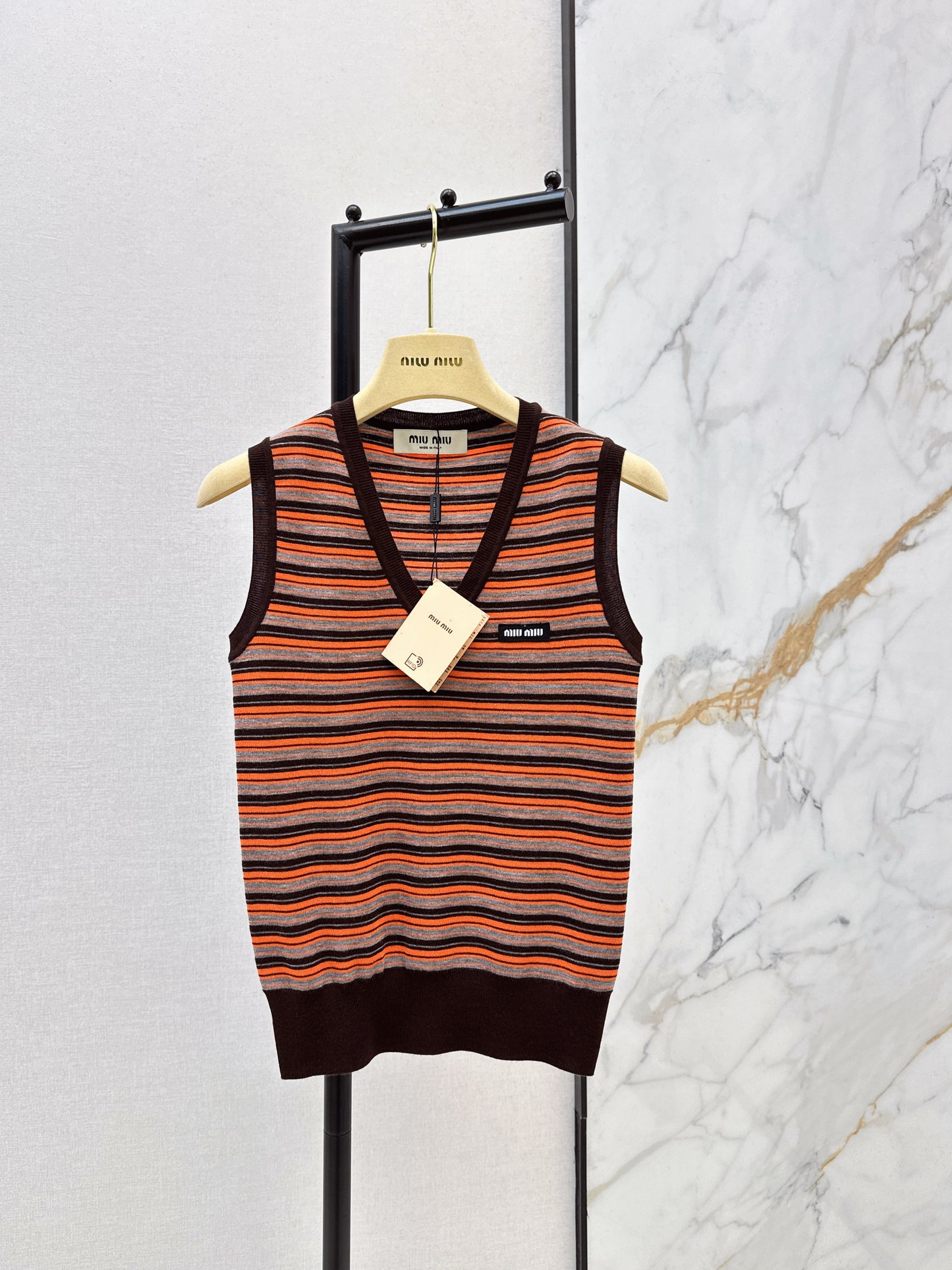 Striped Knit Vest