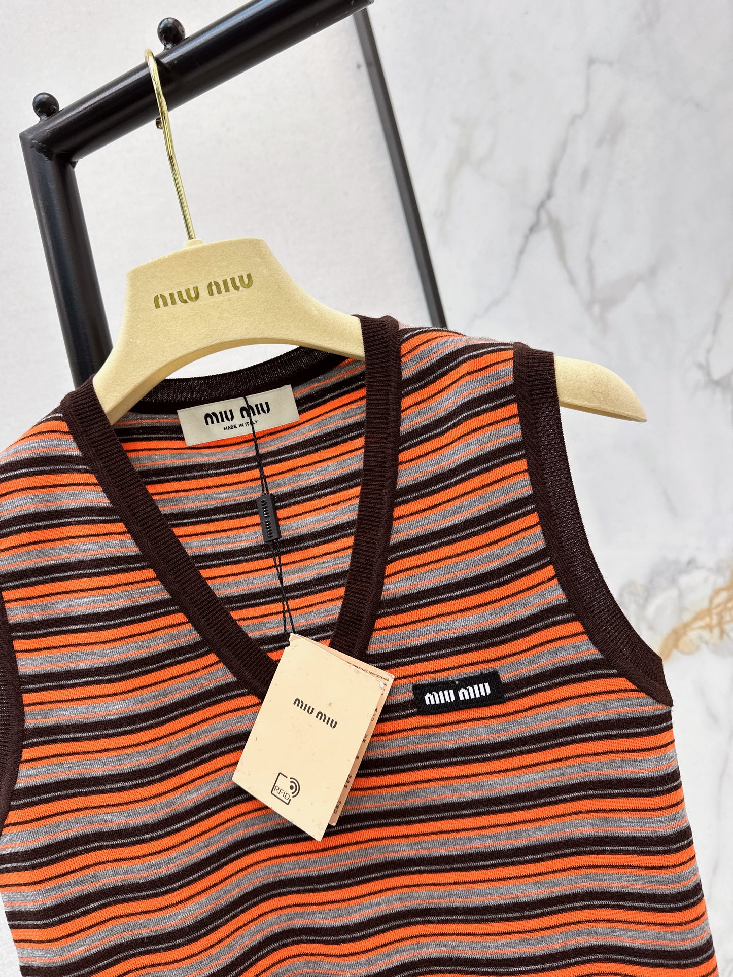 Striped Knit Vest