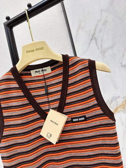 Striped Knit Vest