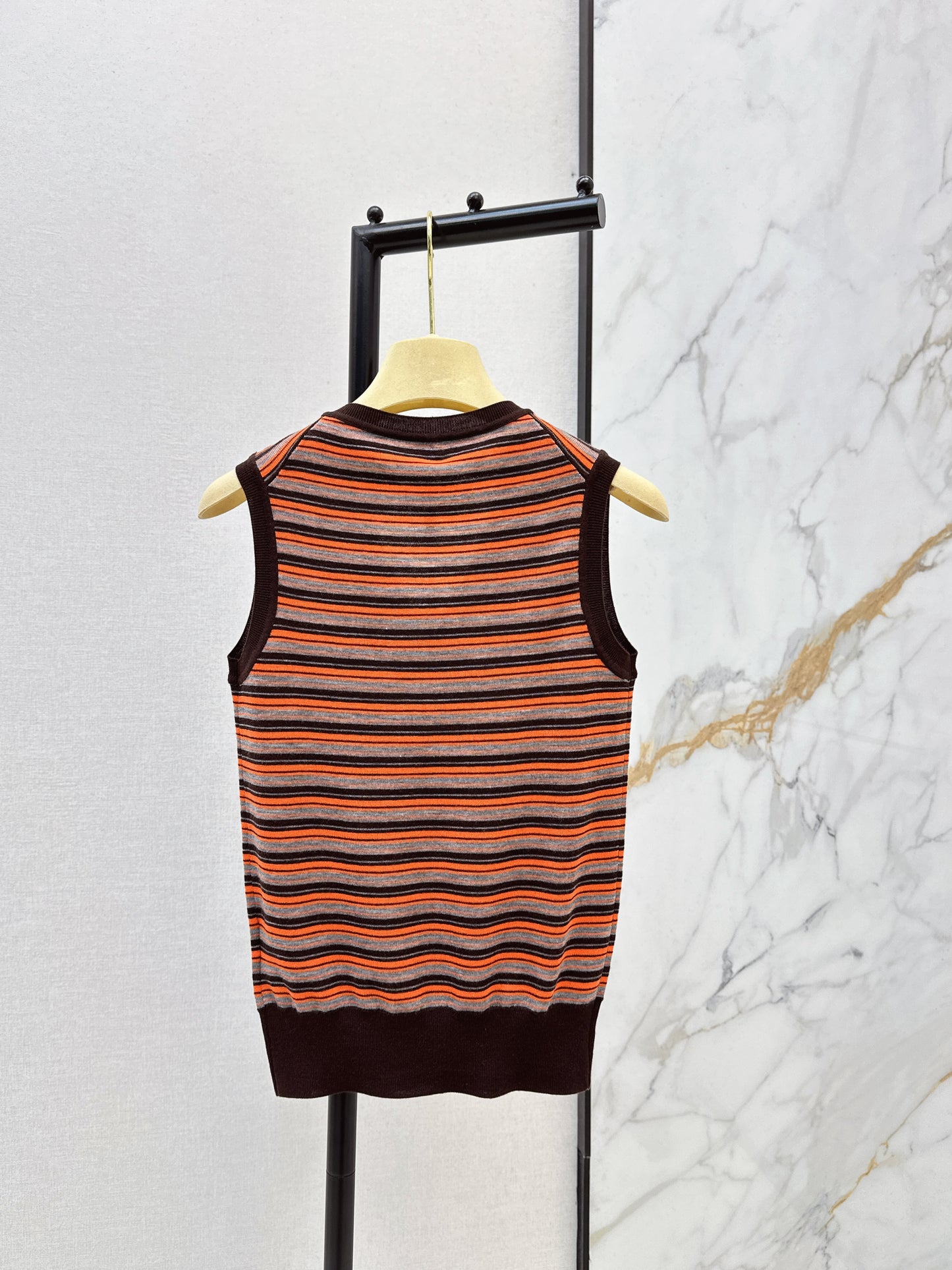 Striped Knit Vest