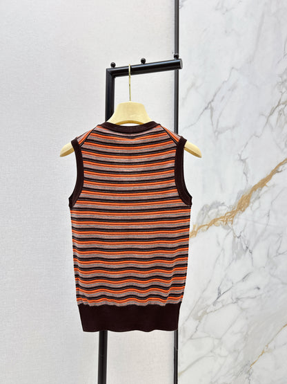 Striped Knit Vest