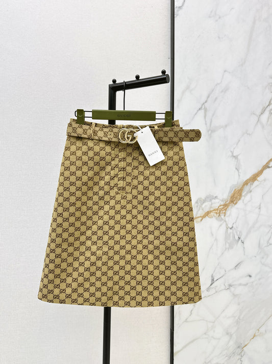 Midi-length skirt