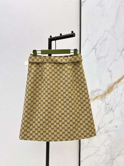 Midi-length skirt