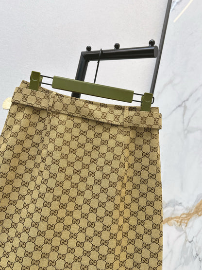 Midi-length skirt