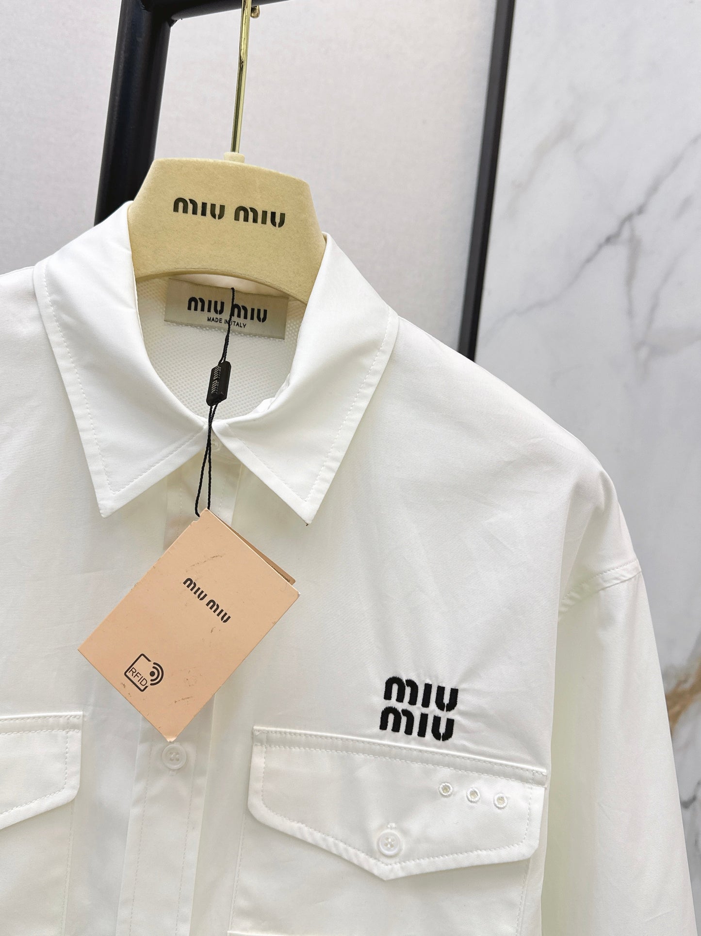 Embroidered Letter Shirt Dress