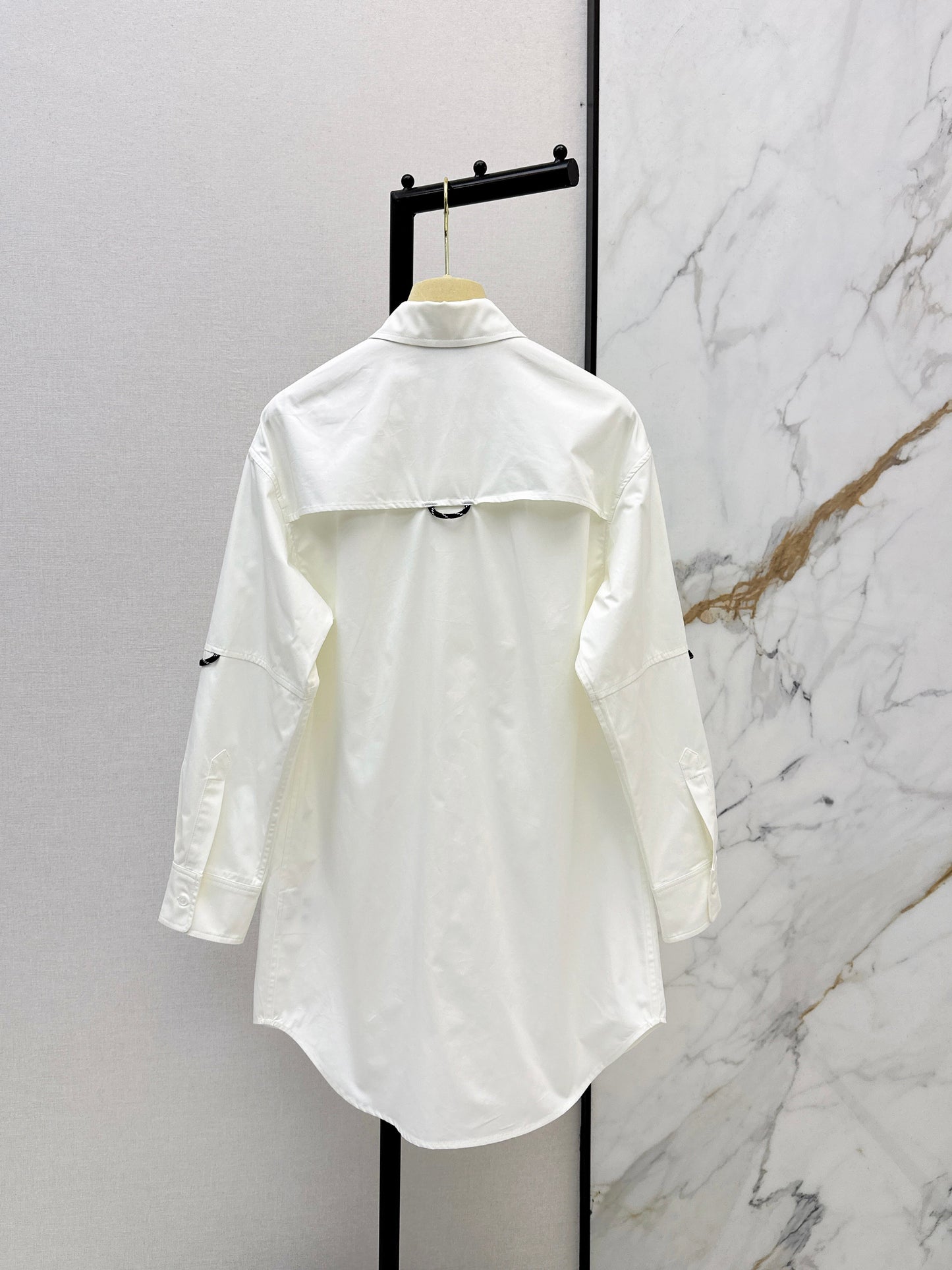 Embroidered Letter Shirt Dress