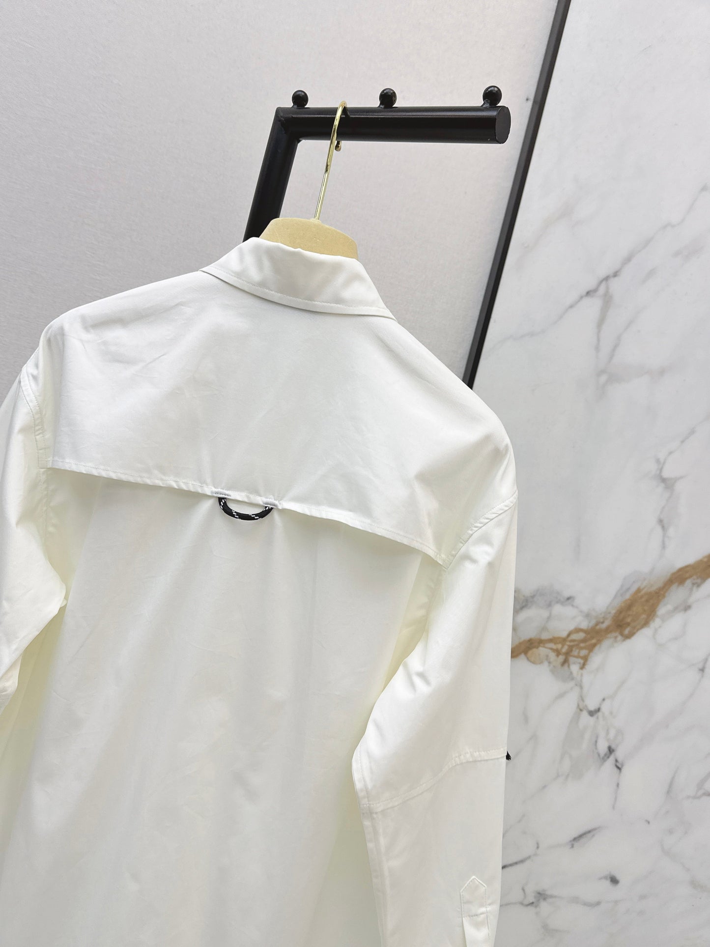 Embroidered Letter Shirt Dress