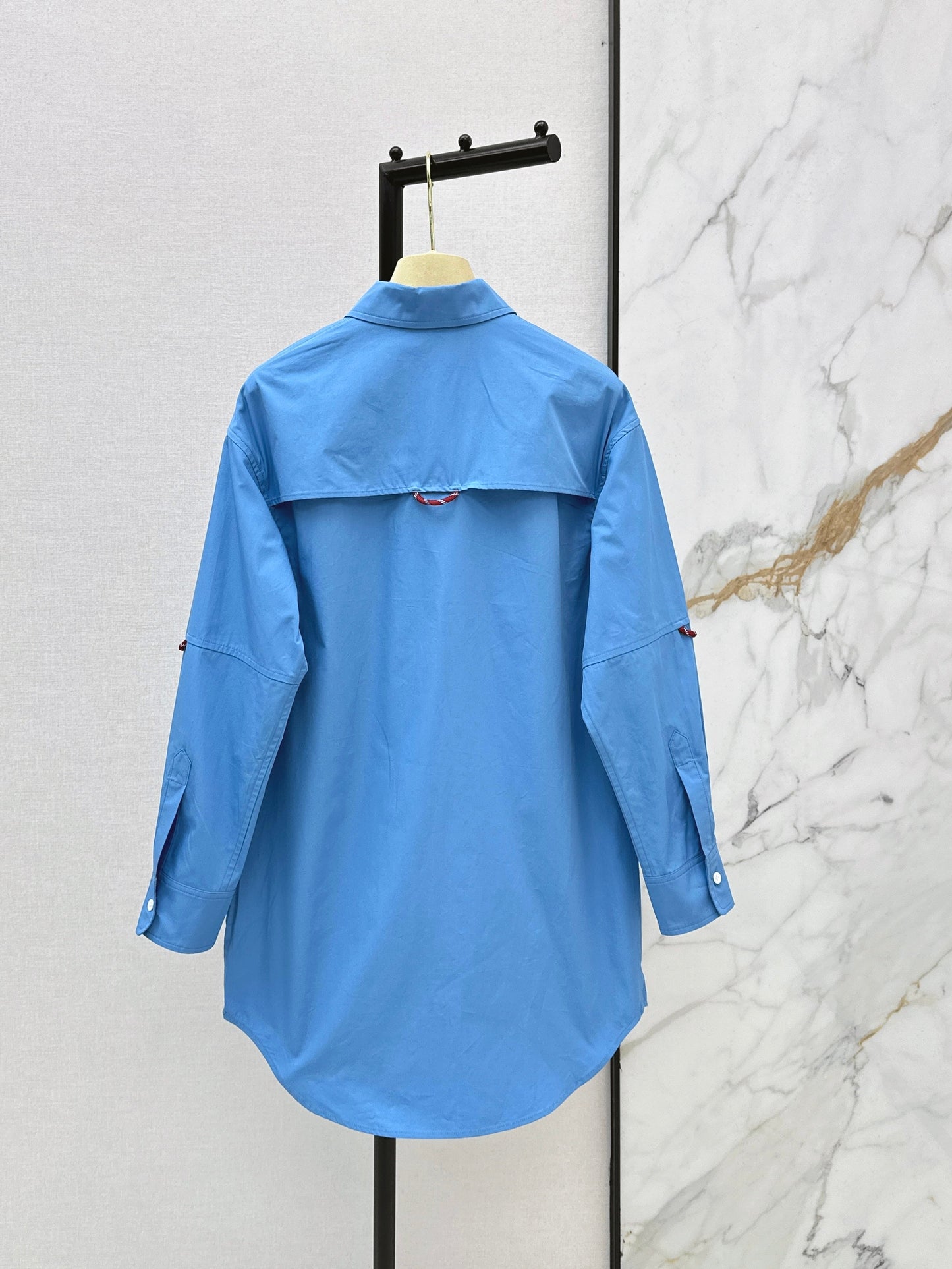 Embroidered Letter Shirt Dress