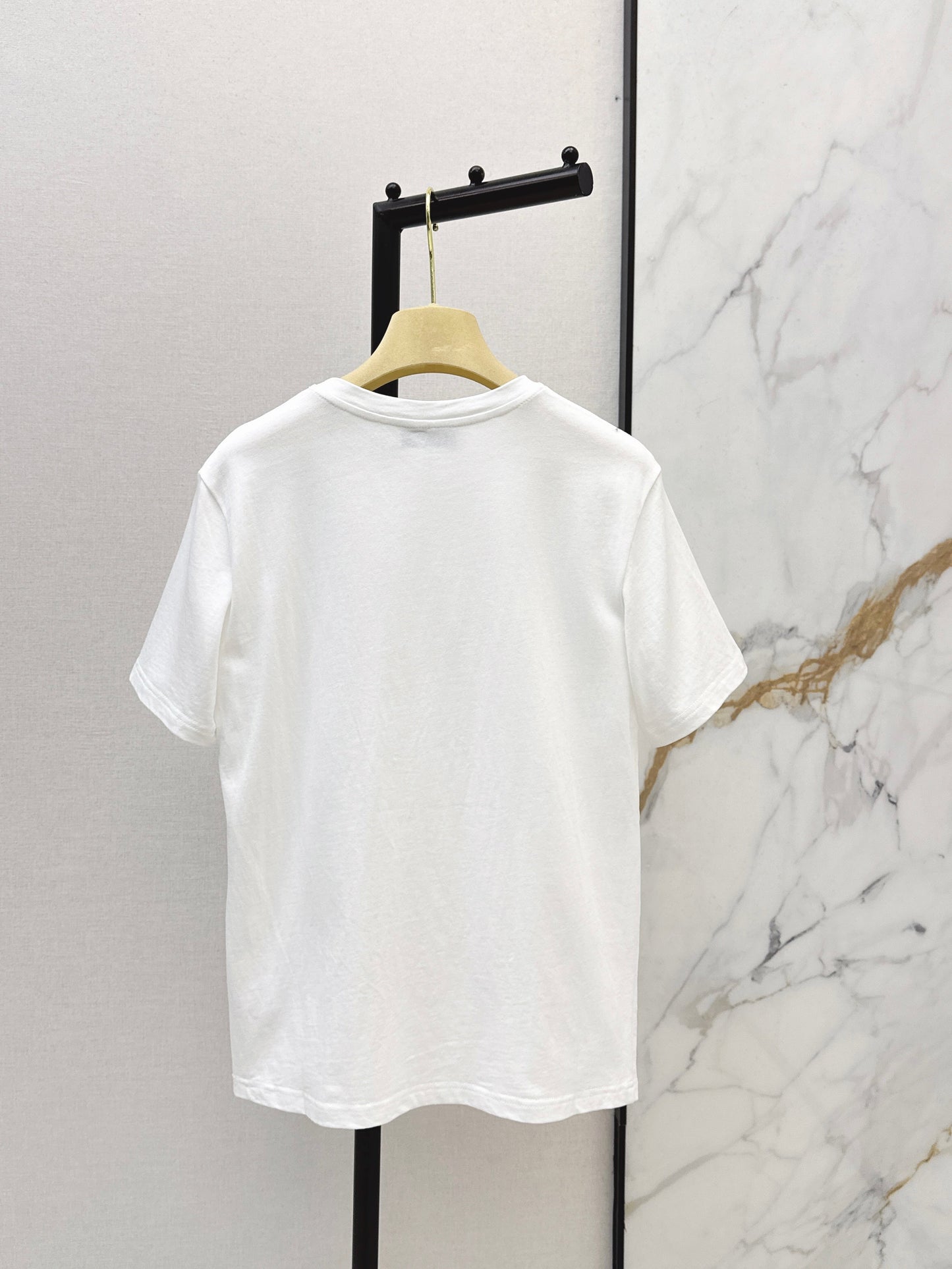 Embroidered and Beaded T-Shirt