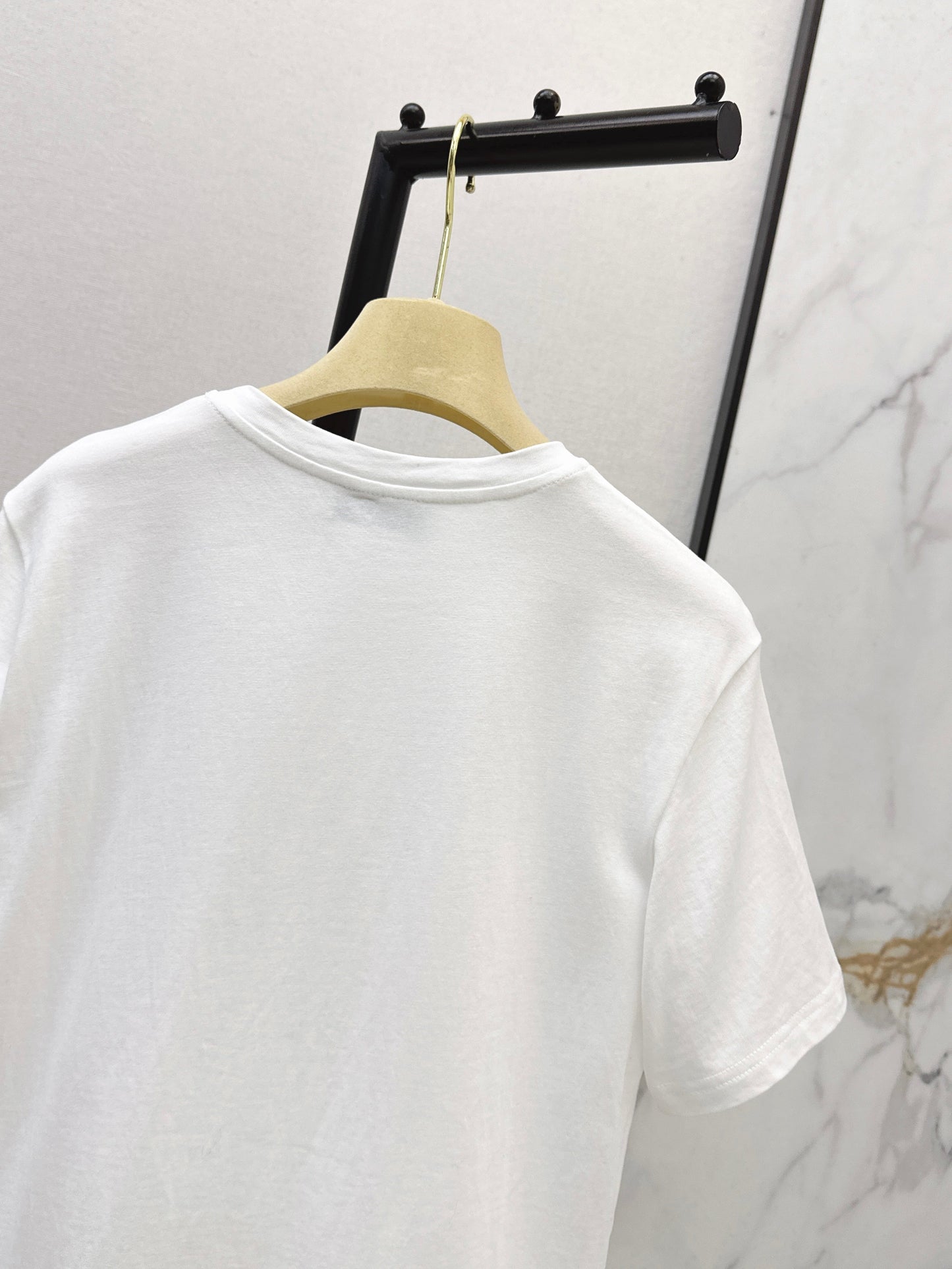 Embroidered and Beaded T-Shirt